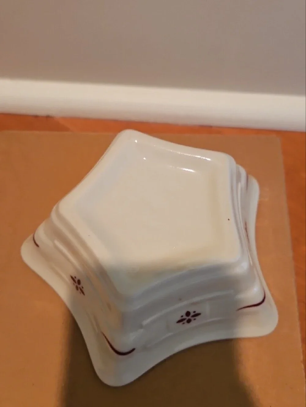 NWT Longaberger Small Star Dish with Red Accents
